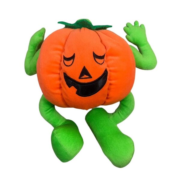 Sugar Loaf Pumpkin Plush Stuffed Animal Jackolantern Arms Legs - Picture 1 of 6